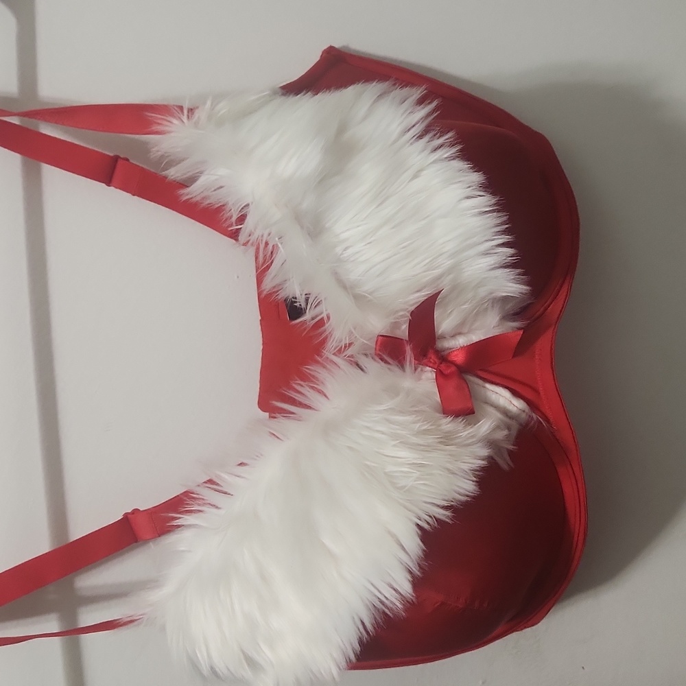 Adore Me Red and White Bra